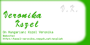 veronika kszel business card